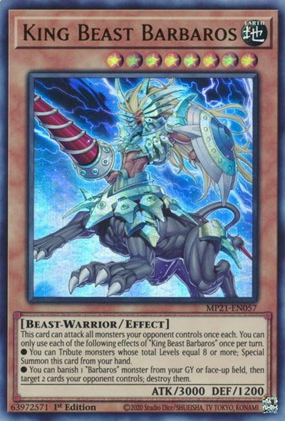 King Beast Barbaros (Ultra Rare) [MP21-EN057-UR]