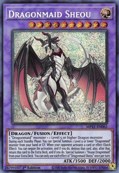 Dragonmaid Sheou (Prismatic Secret Rare) [MP21-EN065-PrSR]