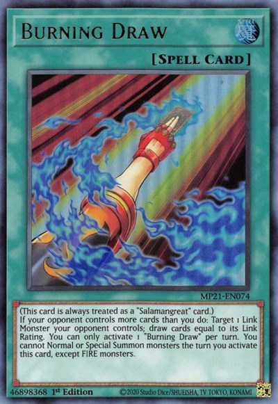 Burning Draw (Ultra Rare) [MP21-EN074-UR]