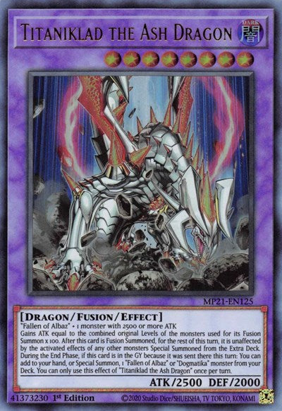 Titaniklad the Ash Dragon (Ultra Rare) [MP21-EN125-UR]