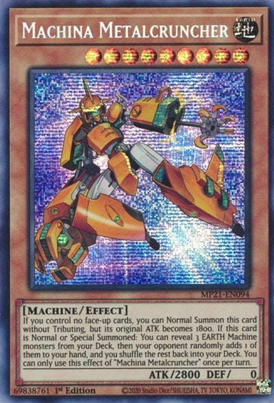 Machina Metalcruncher (Prismatic Secret Rare) [MP21-EN094-PrSR]