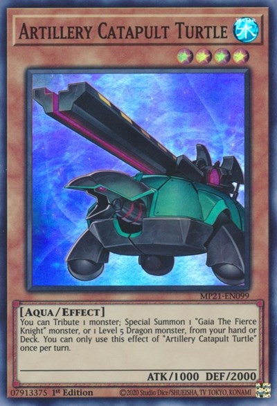Artillery Catapult Turtle (Super Rare) [MP21-EN099-SuR]