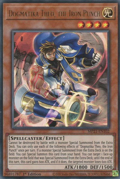 Dogmatika Theo, the Iron Punch (Ultra Rare) [MP21-EN102-UR]