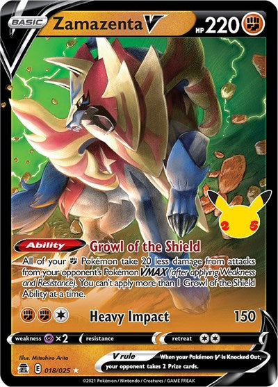 Zamazenta V - 018/025 (Ultra Rare) [CEL-018-UR]