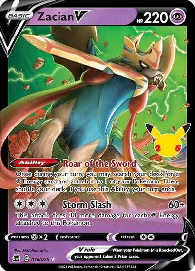Zacian V - 016/025 (Ultra Rare) [CEL-016-UR]
