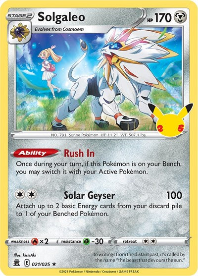 Solgaleo - 021/025 (Holo Rare) [CEL-021-HR]