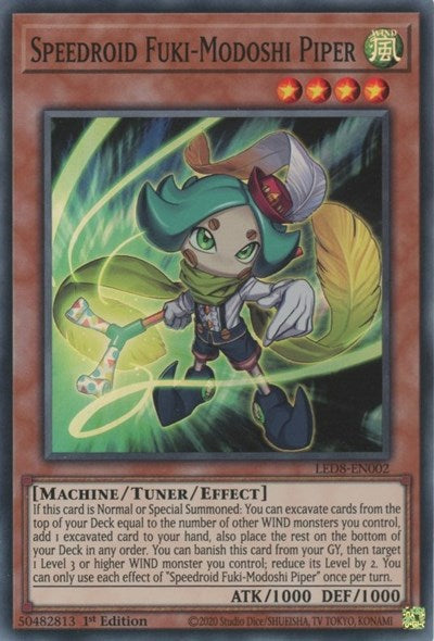 Speedroid Fuki-Modoshi Piper (Super Rare) [LED8-EN002-SuR]