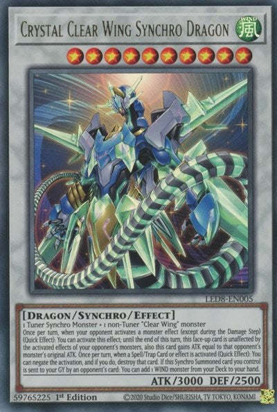 Crystal Clear Wing Synchro Dragon (Ultra Rare) [LED8-EN005-UR]