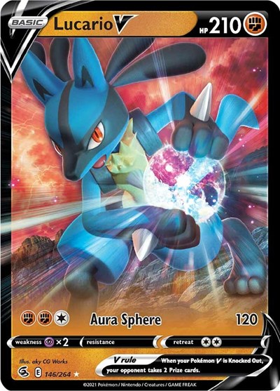 Lucario V - 146/264 (Ultra Rare) [FST-146-UR]