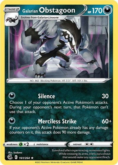 Galarian Obstagoon - 161/264 (Holo Rare) [FST-161-HR]