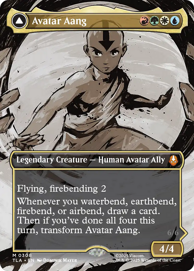 Avatar Aang // Aang, Master of Elements - Borderless - Full Art [TLA-308]