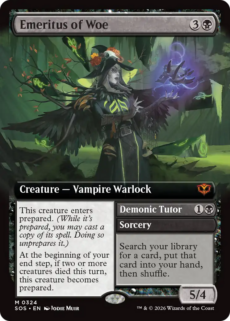 Emeritus of Woe // Demonic Tutor - Extended Art [SOS-324]