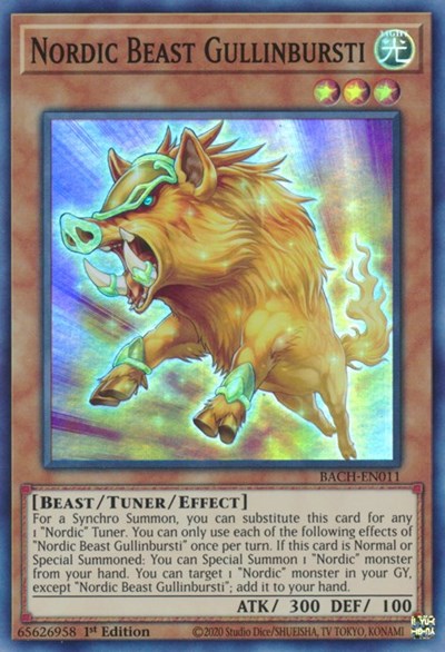 Nordic Beast Gullinbursti (Super Rare) [BACH-EN011-SuR]