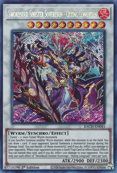 Swordsoul Sinister Sovereign - Qixing Longyuan (Secret Rare) [BACH-EN041-SeR]