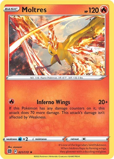 Moltres - 021/172 (Holo Rare) [BRS-021-HR]
