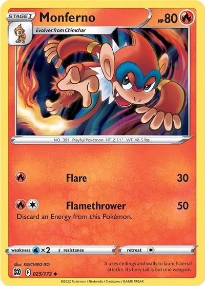 Monferno - 025/172 (Uncommon) [BRS-025-U]