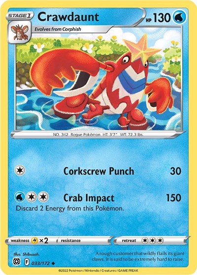 Crawdaunt - 033/172 (Uncommon) [BRS-033-U]