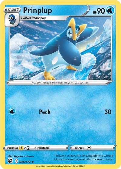Prinplup - 036/172 (Uncommon) [BRS-036-U]