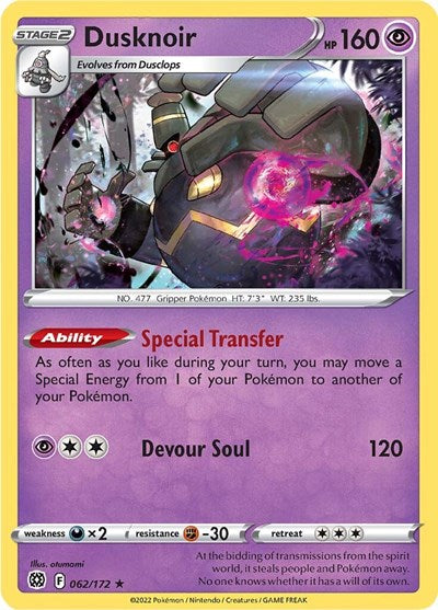 Dusknoir - 062/172 (Holo Rare) [BRS-062-HR]