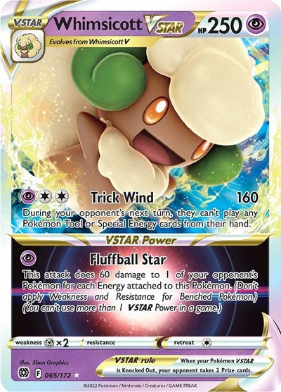 Whimsicott VSTAR - 065/172 (Ultra Rare) [BRS-065-UR]