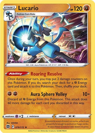 Lucario - 079/172 (Holo Rare) [BRS-079-HR]