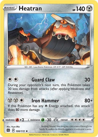 Heatran - 100/172 (Rare) [BRS-100-R]