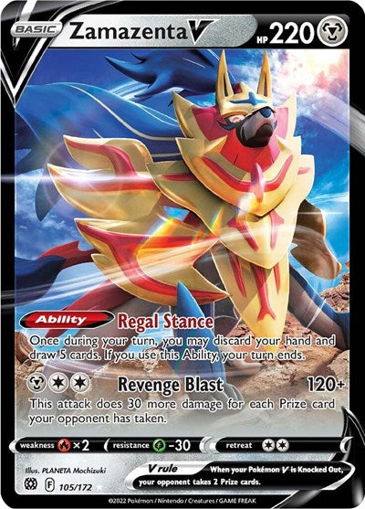Zamazenta V - 105/172 (Ultra Rare) [BRS-105-UR]