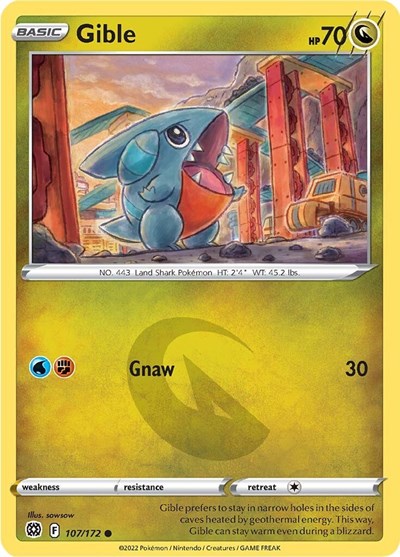 Gible - 107/172 (Common) [BRS-107-C]