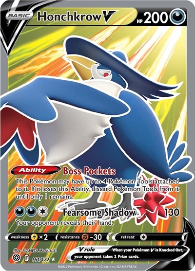 Honchkrow V - 161/172 (Ultra Rare) [BRS-161-UR]