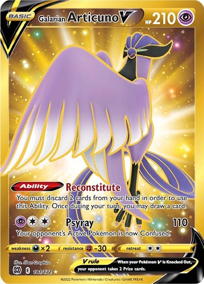Galarian Articuno V - 181/172 (Secret Rare) [BRS-181-SR]