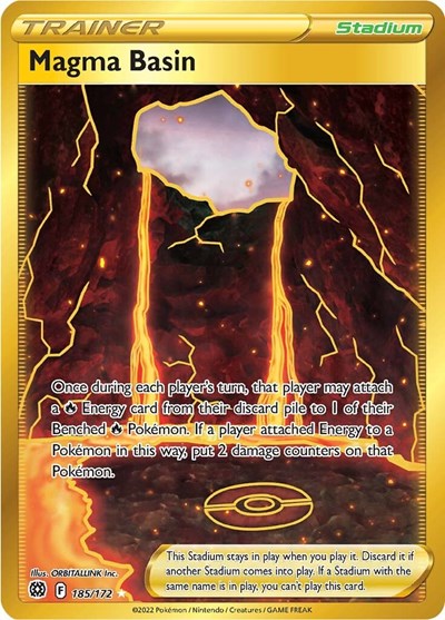 Magma Basin - 185/172 (Secret Rare) [BRS-185-SR]