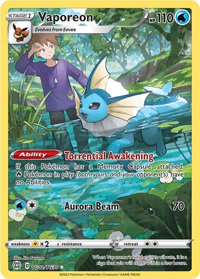 Vaporeon - TG02/TG30 (Ultra Rare) [BRS-TG02-UR]