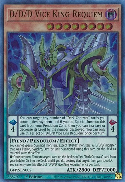 D/D/D Vice King Requiem (Ultra Rare) [GFP2-EN002-UR]