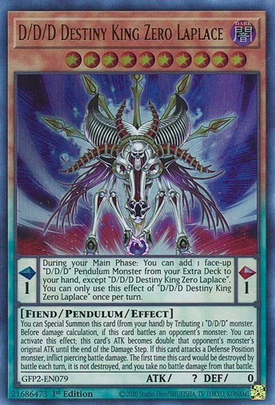 D/D/D Destiny King Zero Laplace (Ultra Rare) [GFP2-EN079-UR]