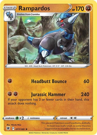 Rampardos - 077/189 (Holo Rare) [ASR-077-HR]