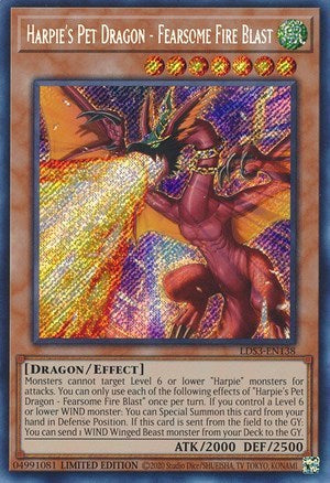 Harpie's Pet Dragon - Fearsome Fire Blast (Secret Rare) [LDS3-EN138-SeR]
