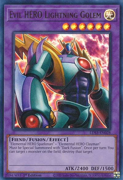 Evil HERO Lightning Golem (Ultra Rare) [LDS3-EN028-UR]