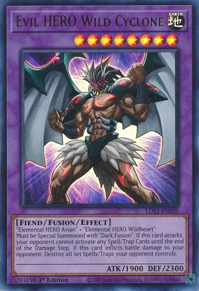 Evil HERO Wild Cyclone (Ultra Rare) [LDS3-EN030-UR]