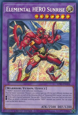 Elemental HERO Sunrise (Secret Rare) [LDS3-EN104-SeR]