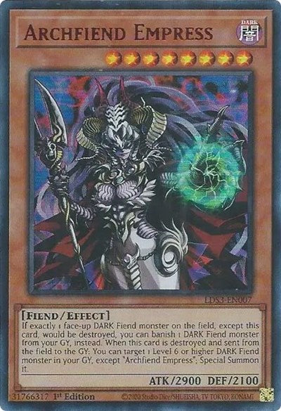 Archfiend Empress (Ultra Rare) (Red) [LDS3-EN007-UR-R]