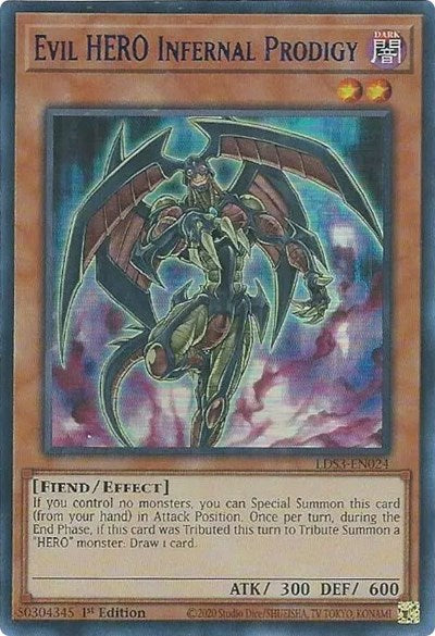Evil HERO Infernal Prodigy (Ultra Rare) (Blue) [LDS3-EN024-UR-B]