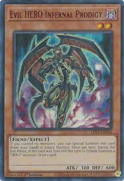 Evil HERO Infernal Prodigy (Ultra Rare) (Red) [LDS3-EN024-UR-R]