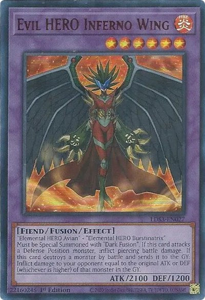 Evil HERO Inferno Wing (Ultra Rare) (Red) [LDS3-EN027-UR-R]