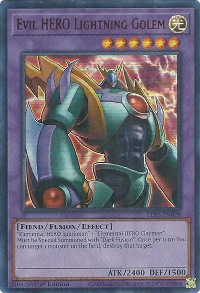 Evil HERO Lightning Golem (Ultra Rare) (Red) [LDS3-EN028-UR-R]
