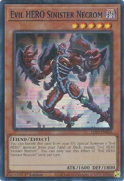 Evil HERO Sinister Necrom (Ultra Rare) (Blue) [LDS3-EN026-UR-B]