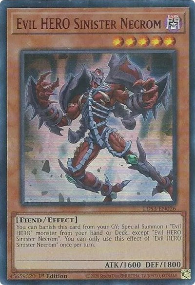 Evil HERO Sinister Necrom (Ultra Rare) (Red) [LDS3-EN026-UR-R]