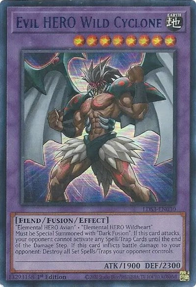 Evil HERO Wild Cyclone (Ultra Rare) (Blue) [LDS3-EN030-UR-B]
