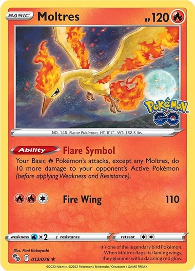Moltres - 012/078 (Holo Rare) [PGO-012-HR]