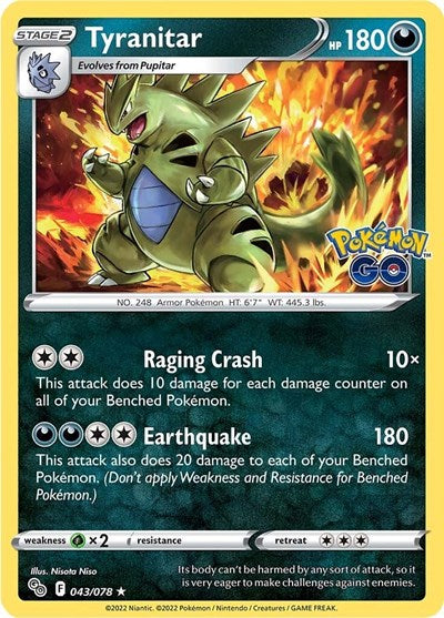 Tyranitar - 043/078 (Holo Rare) [PGO-043-HR]