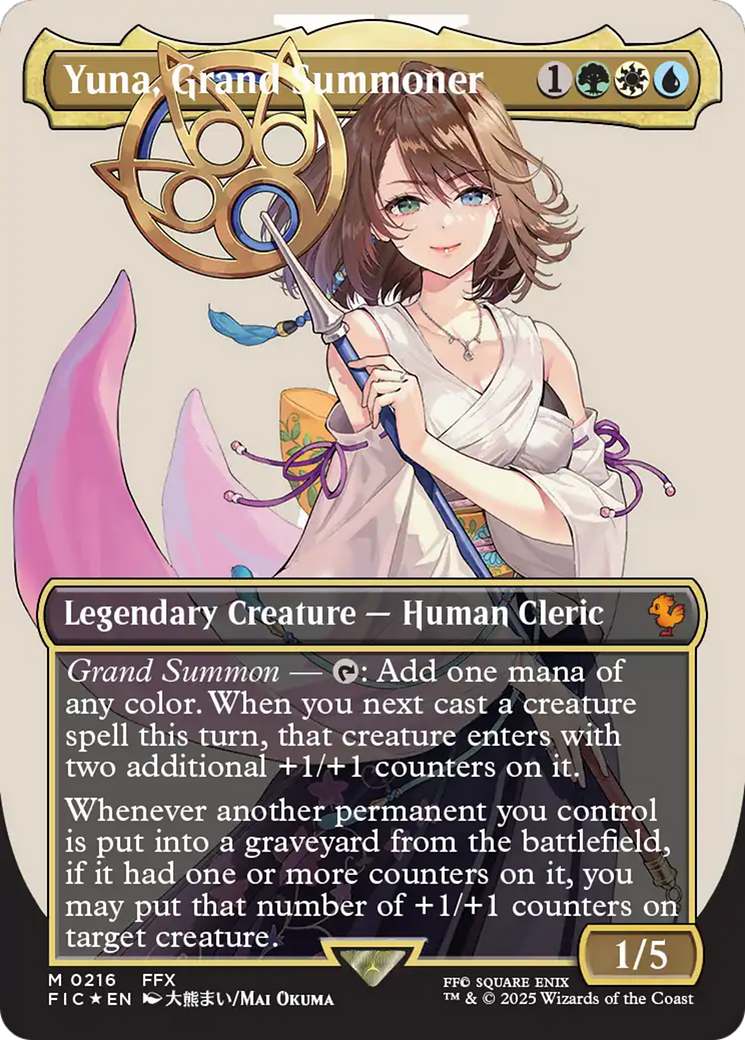 Yuna, Grand Summoner - Borderless - Surge Foil - Full Art [FIC-216]